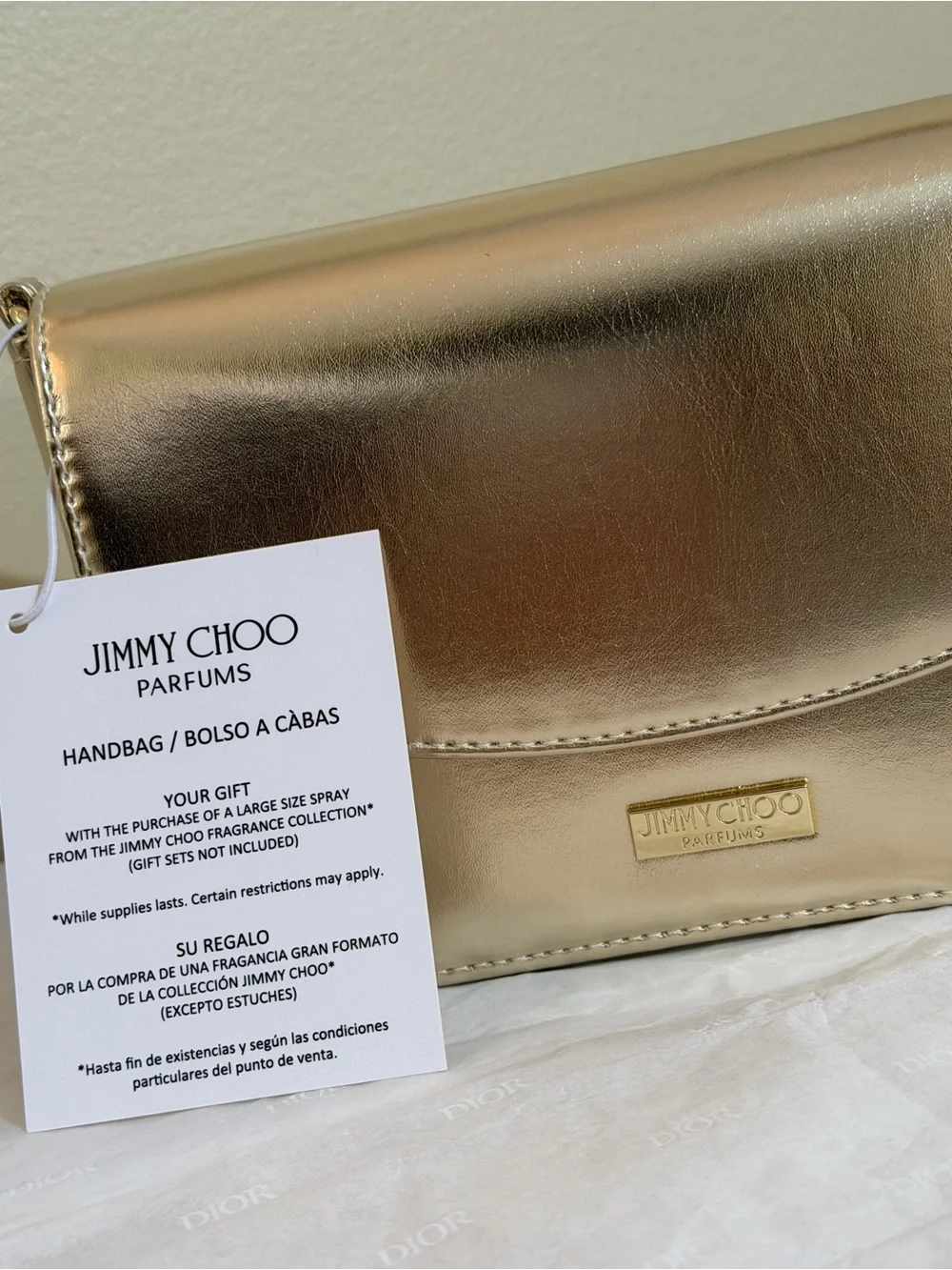 Metallic Gold Chain Crossbody Bag